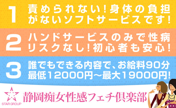 静岡痴女性感フェチ倶楽部 求人注目ポイント